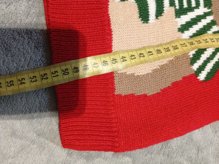 sweter świąteczny Boże Narodzenie z pingwinem i reniferem 134-140