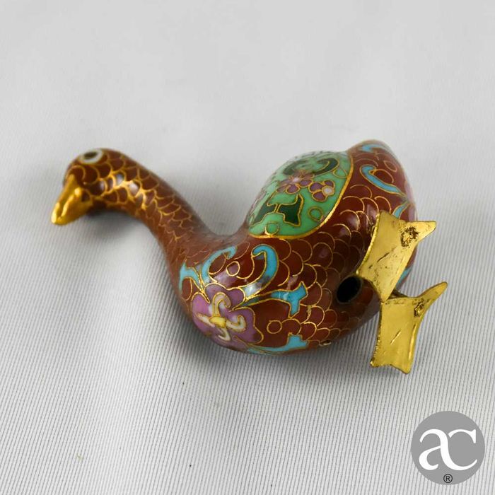 Figura de pato em cloisonné, China, circa 1960 – N2
