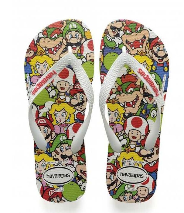 HAVAIANAS Mario Bros Brasil Nowe Klapki Japonki 33/38 Flip Flop Orygin