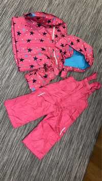 Kombinezon kurtka i spodnie ocieplane zimowa dziewczynka 74-80 cm nowe