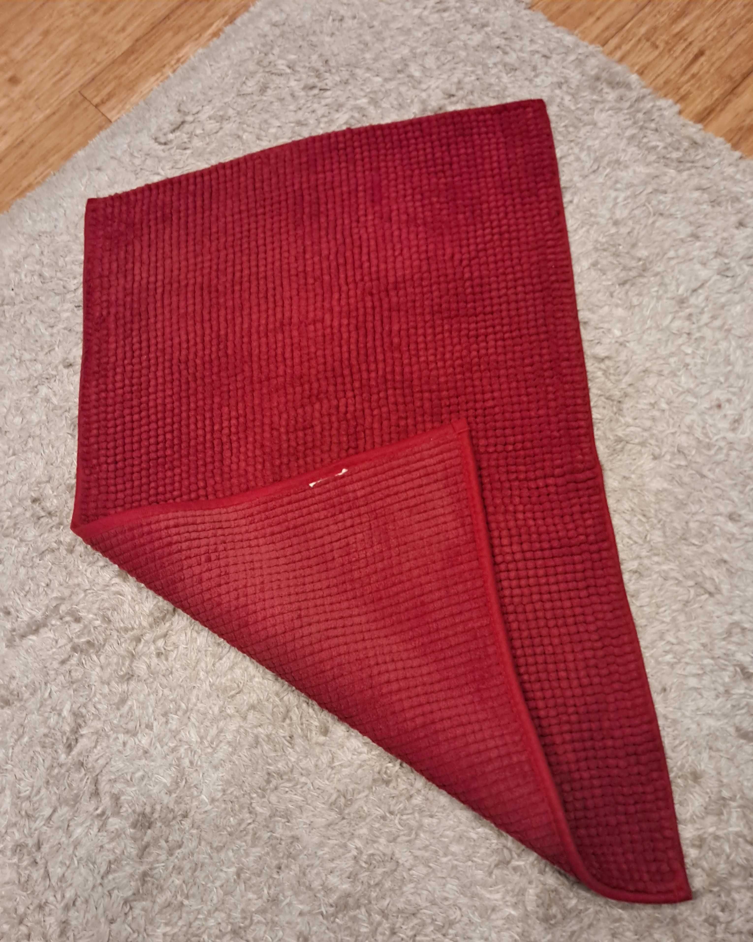 2 dywaniki łazienkowe czerwone 50x80 cm