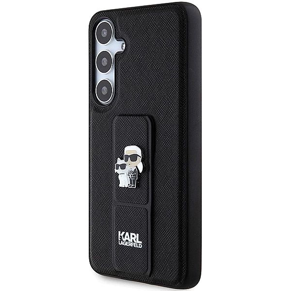Etui Karl Lagerfeld Gripstand Saffiano Karl&Choupette Pins na Samsung