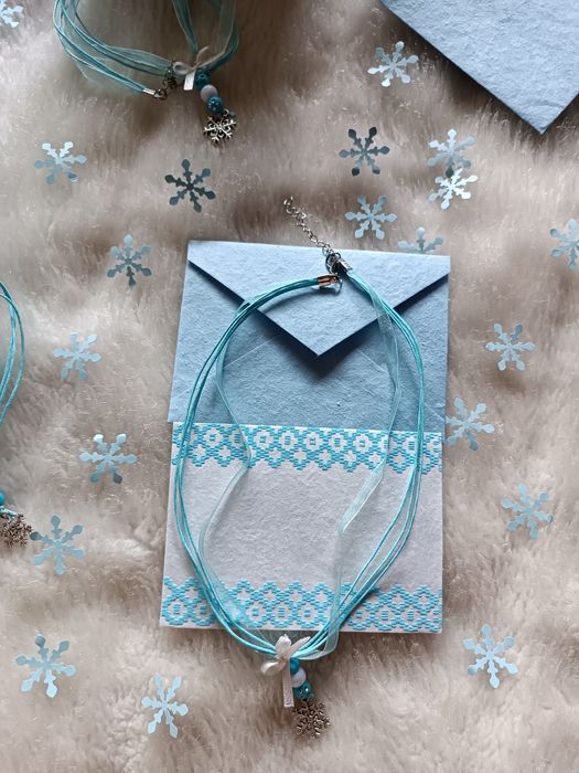 10 Colares artesanais floco de neve