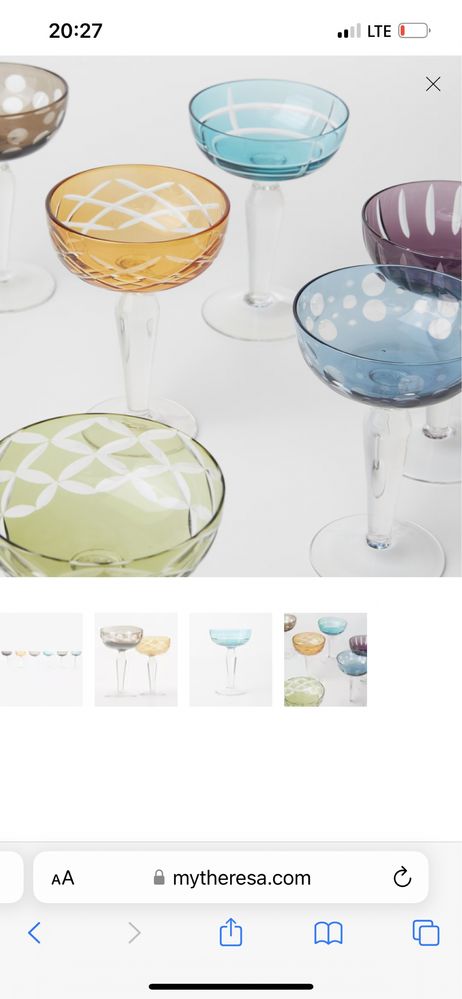 Pucharki multicolour cuttings glasses set 6 Pols Potten