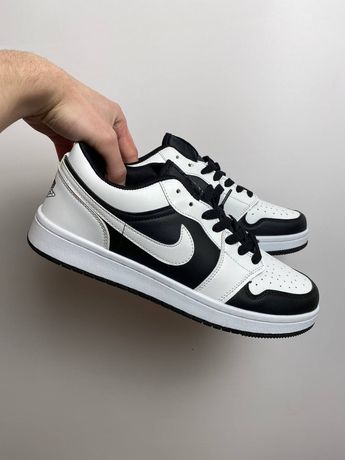 Мужские кроссовки Nike air jordan 1 retro low white black