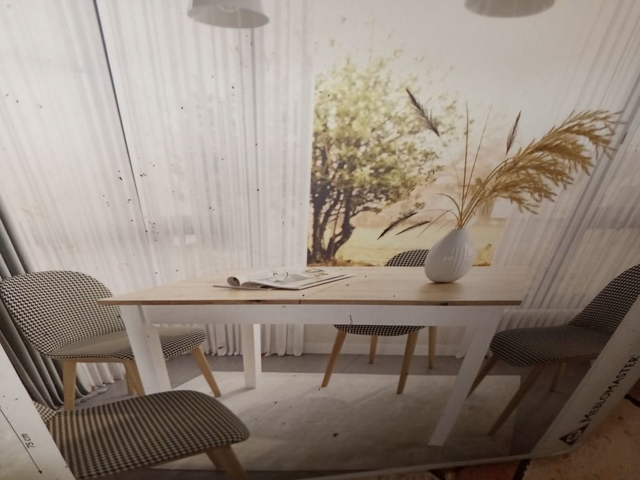 Stół z rozsuwanym blatem, wym. 120-160x80x75