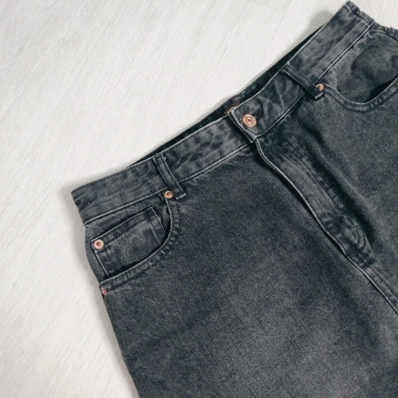 Ołówkowa grafitowa jeansowa spódnica mini rozmiar m/l