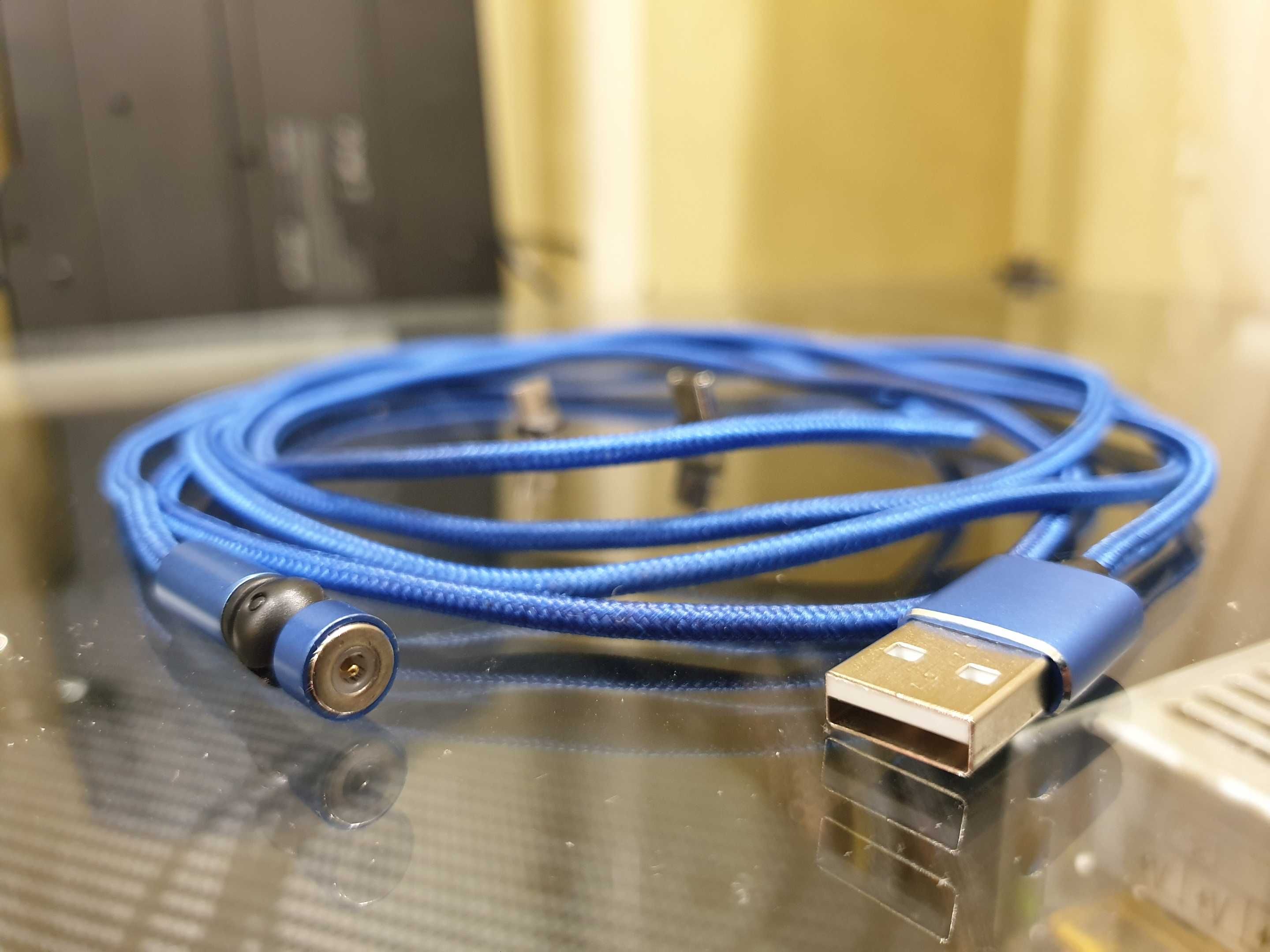 Магнитный кабель Topk для зарядки Type-C , Micro , длина 2 метра