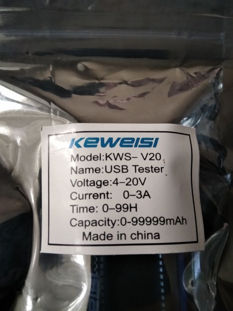 USB тестер Keweisi KWS-V20 4-20V