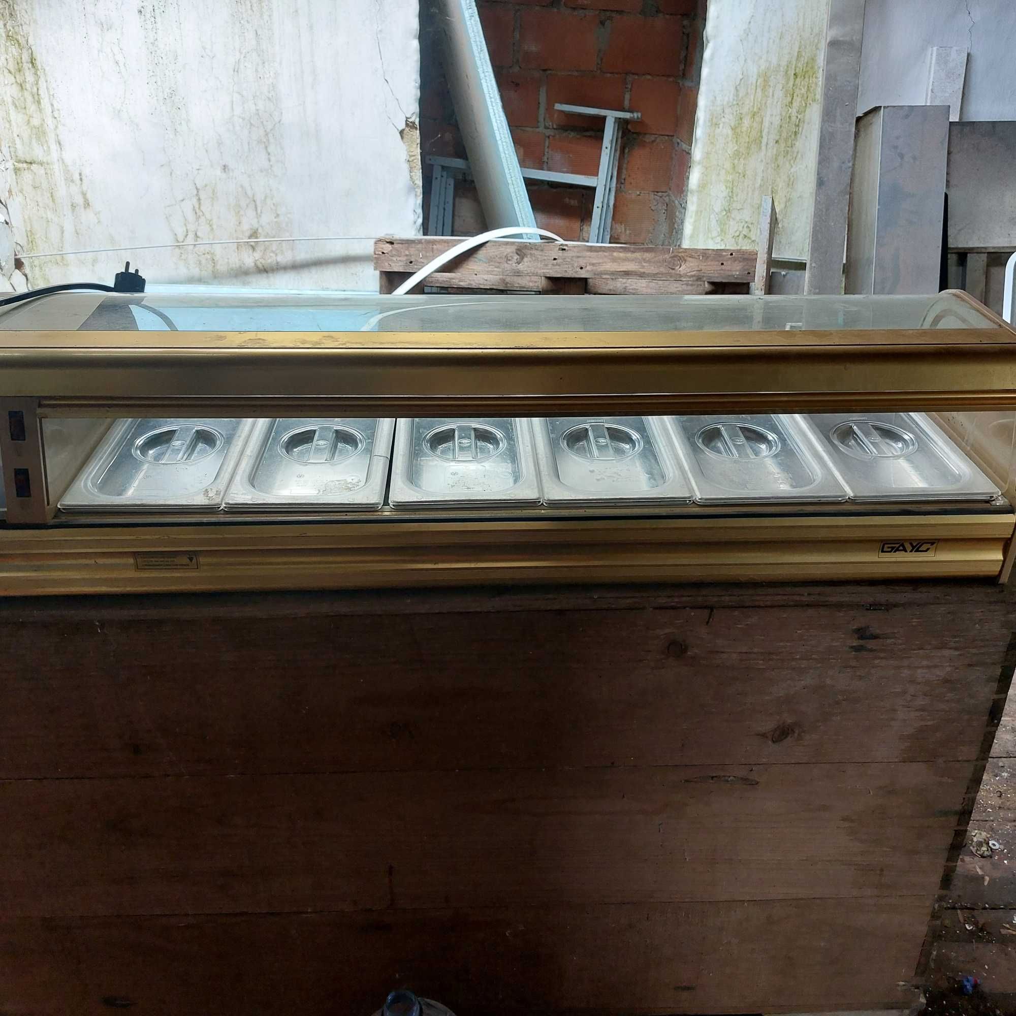 Vitrine horizontal frio positivo