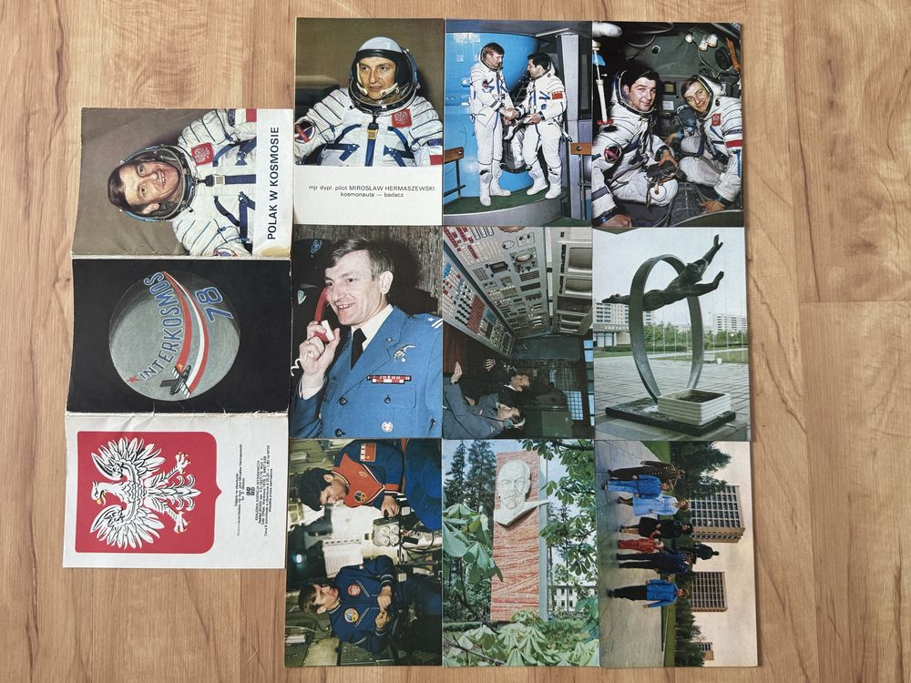 POLAK W KOSMOSIE Mirosław Hermaszewski Komplet 9 Pocztówek PRL 1978