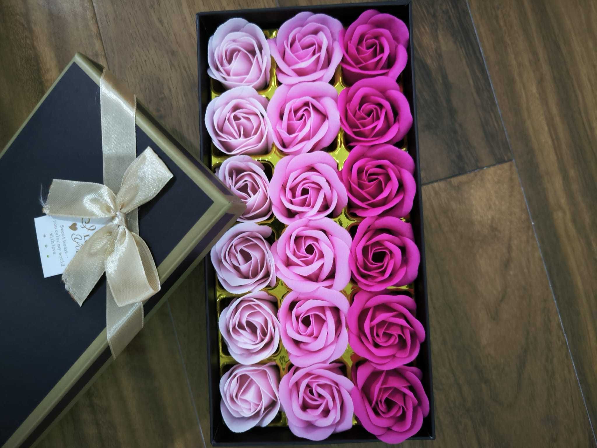 Caixinha com rosas de sabão