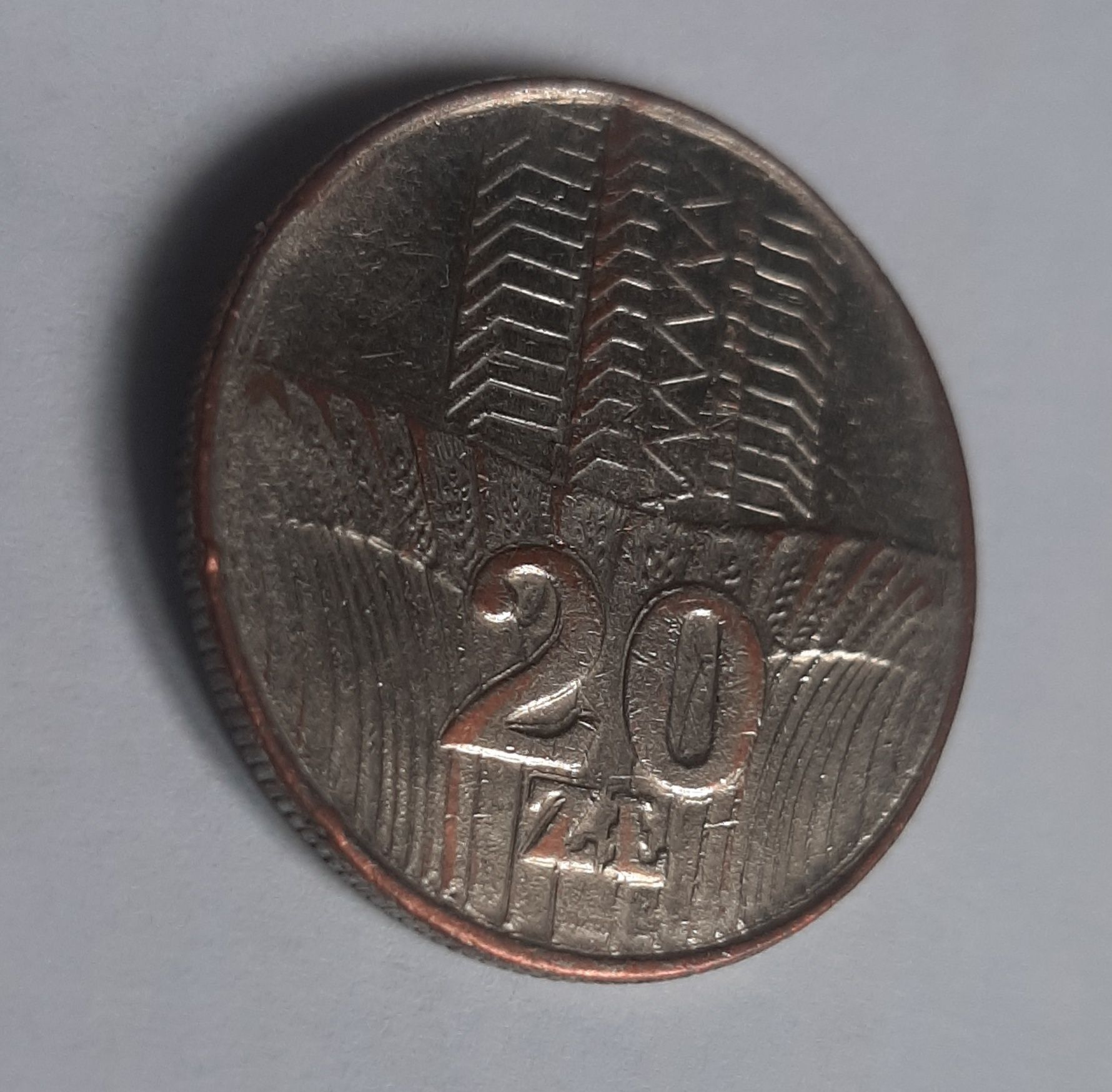 Moneta z PRL-u 20 zł 1974 r. Kłosy Fals z epoki