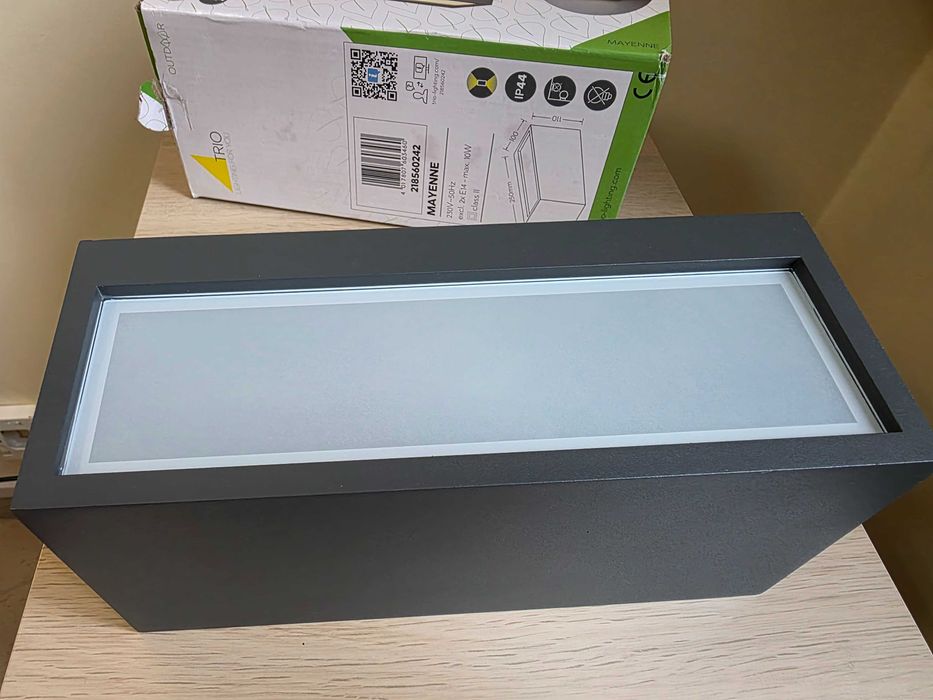 Kinkiet ścienny Mayenne, zewnętrzny,  antracyt