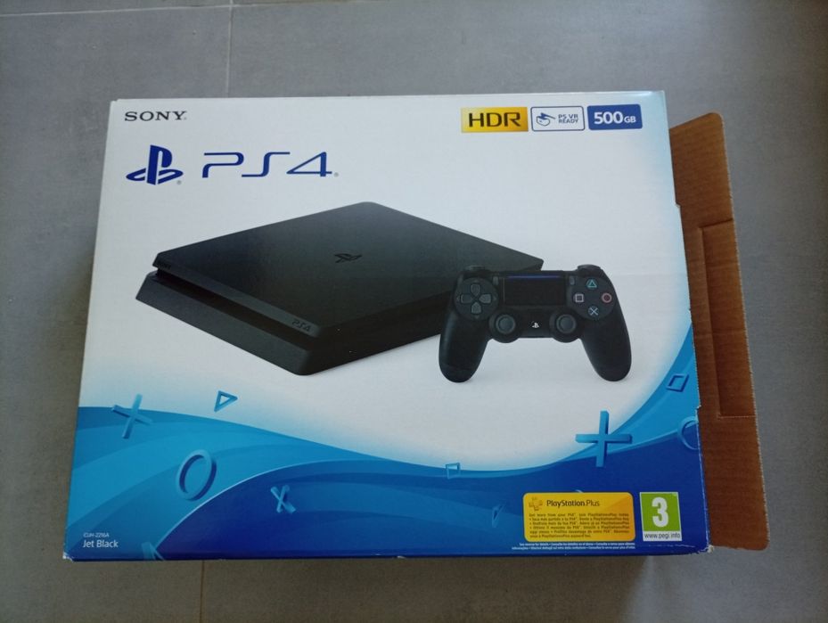 PS4 Slim 500GB com caixa - excelente #
