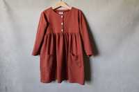 Sukienka 104 110 BORN TO EXPRLORE cegła ruda organic UNIKAT jak coodo