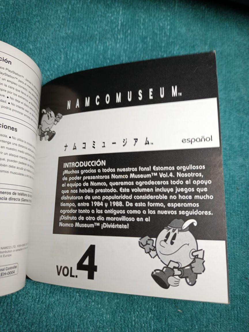 PlayStation 1 Namco Museum Vol.4 Ps1 psx psone Książeczka Manual