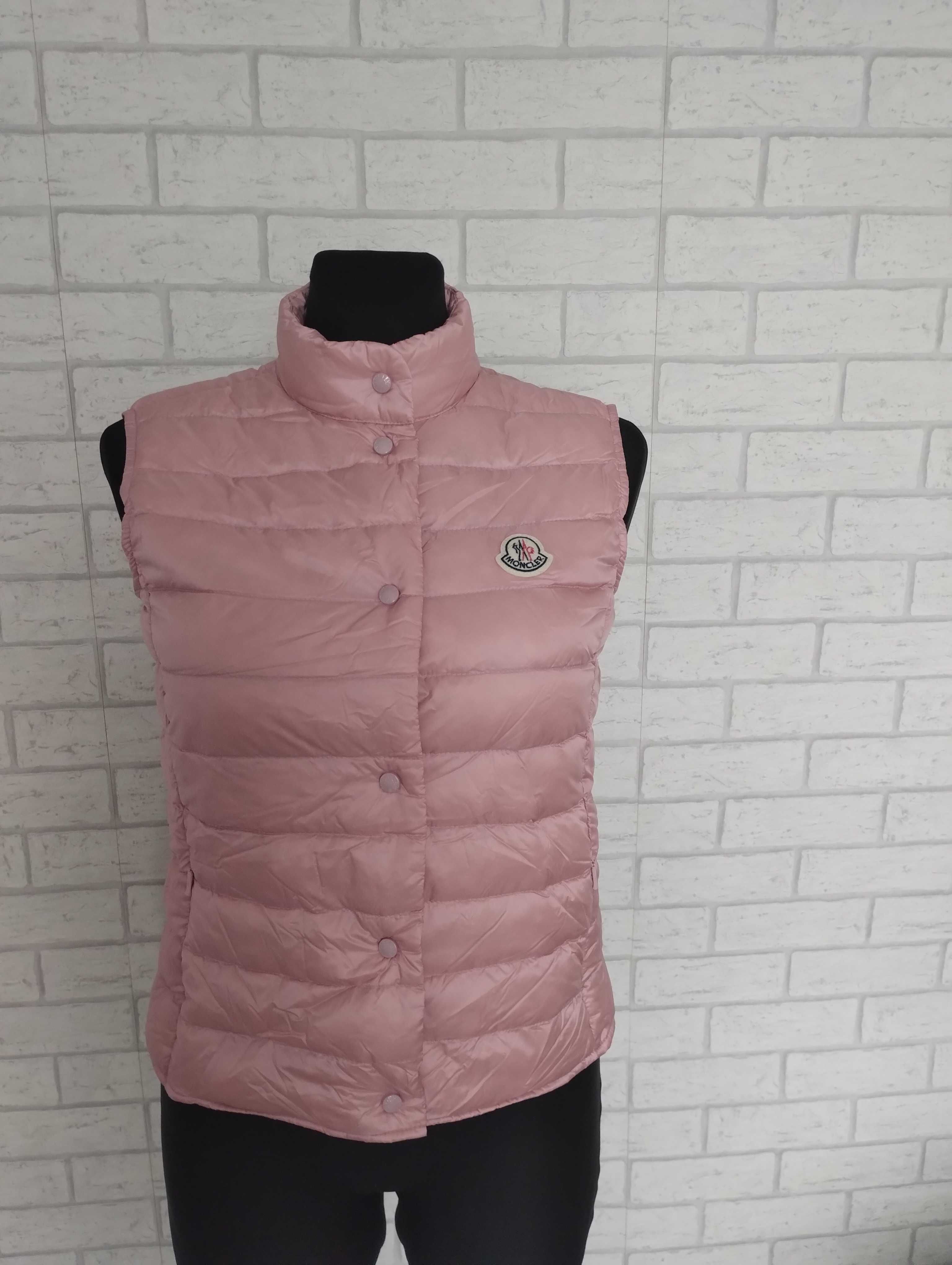 Moncler -LIANE GILET-bezrękawnik rózowy rozmiar S.(36)