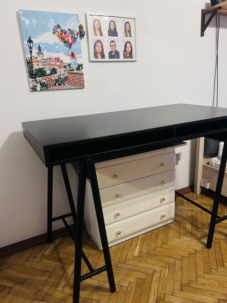 IKEA SPANST biurko blat stołu z kozłami stół