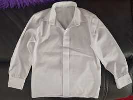 Biała elegancka koszula chłopięca dziecięca kołnierzyk 98 104 długi rę