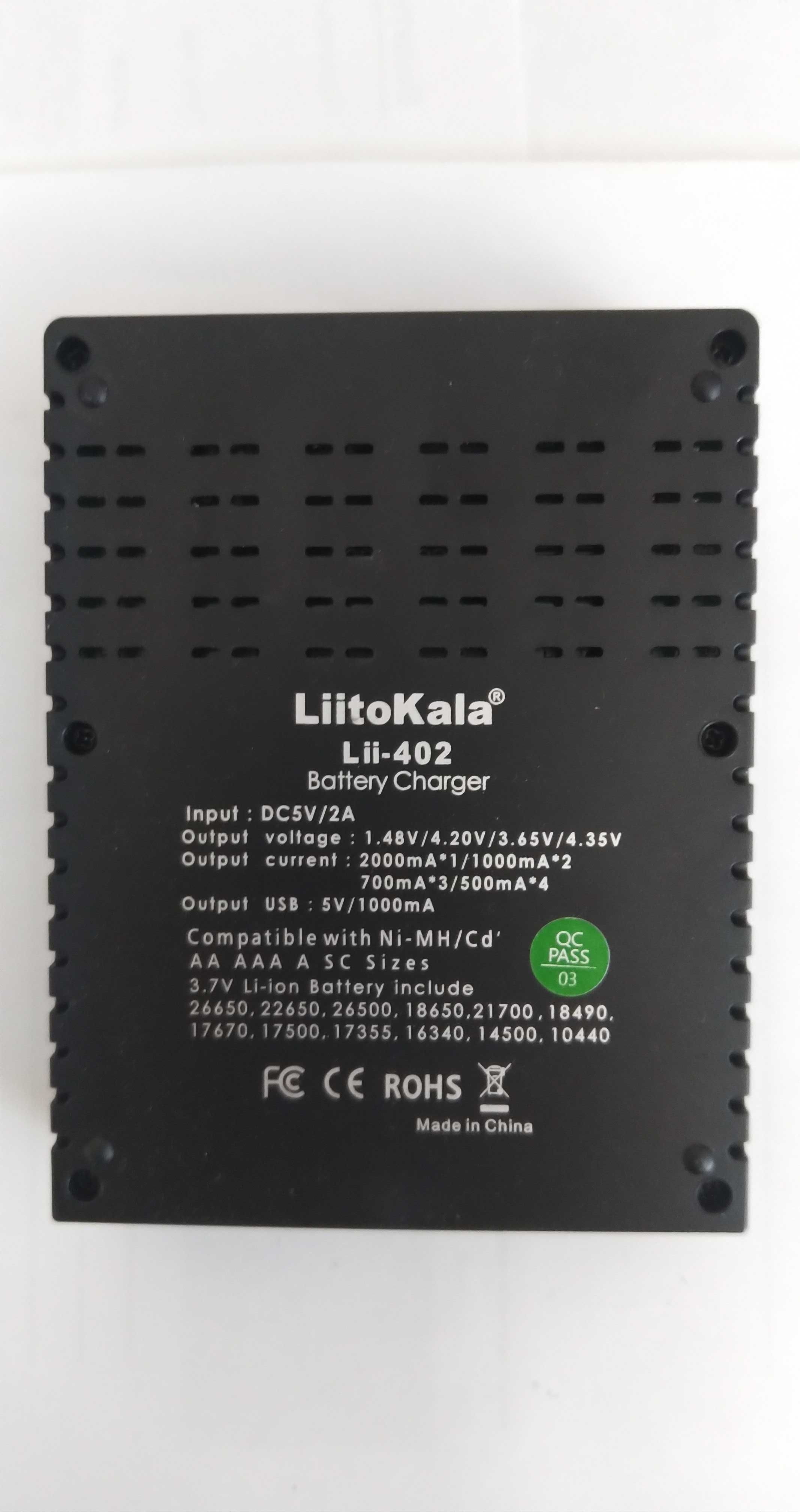 Зарядний пристрій для 4-х акумуляторів одночасно Liitokala Lii-402
