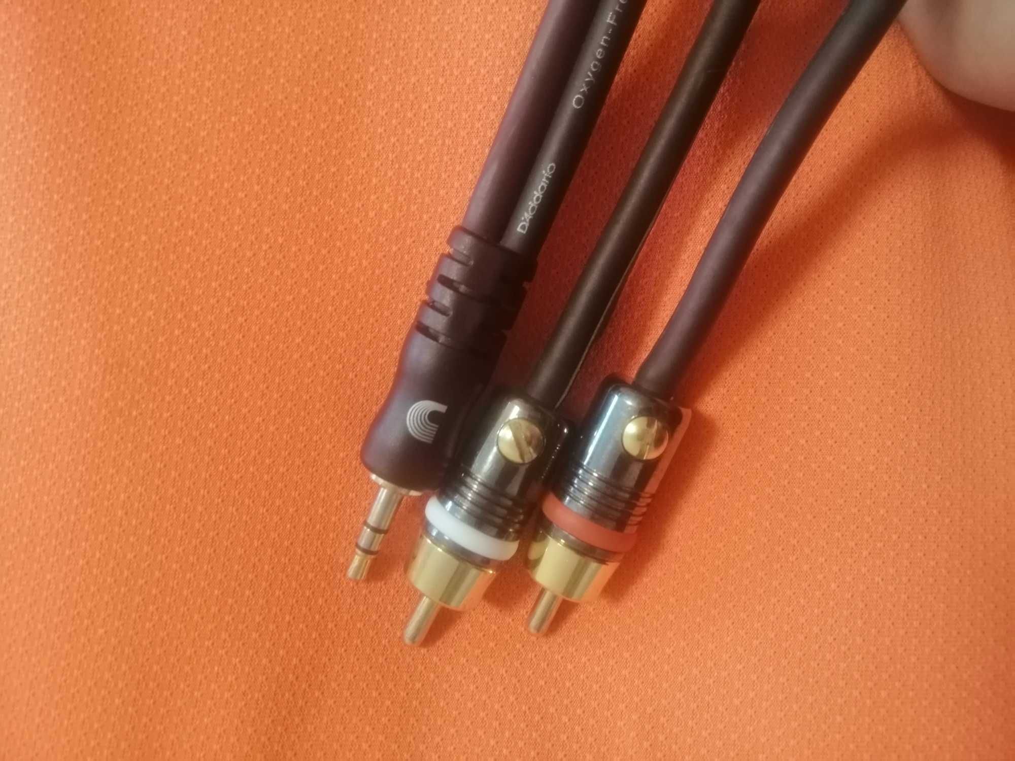 інсертний кабель 2 RCA to 3.5 Jack D'ADDARIO PW-MP-05 1.5m инсертный