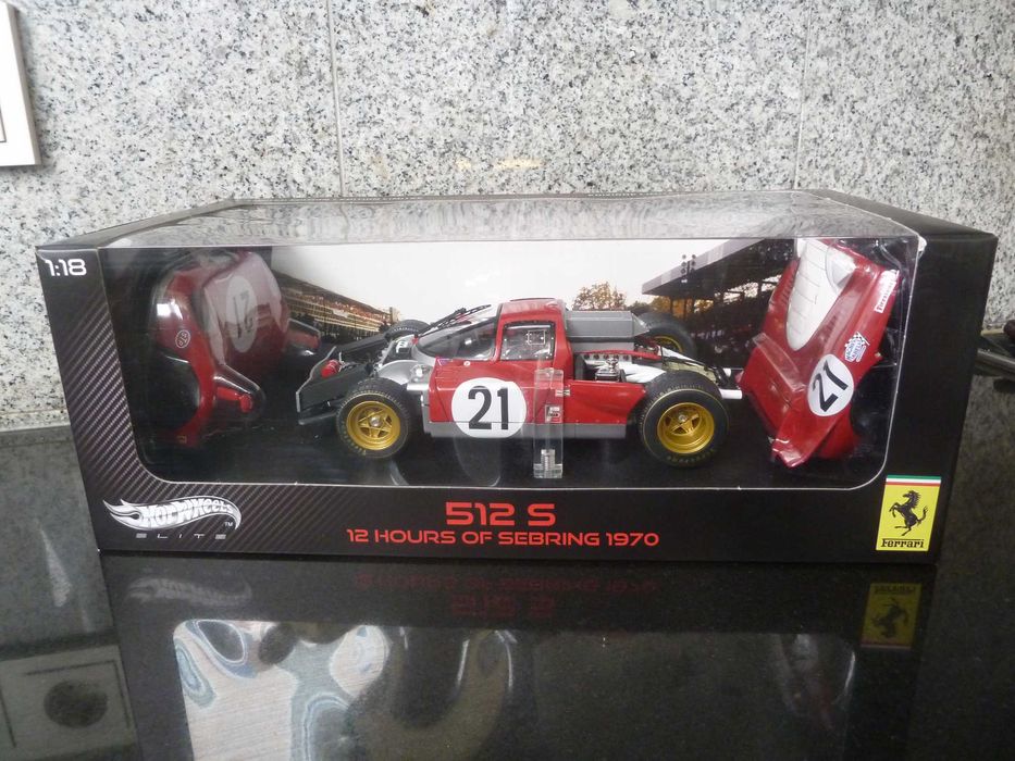 1:18 Hot Wheels Elite, Ferrari 512S, 12H Sebring 70 AutoArt Minichamps
