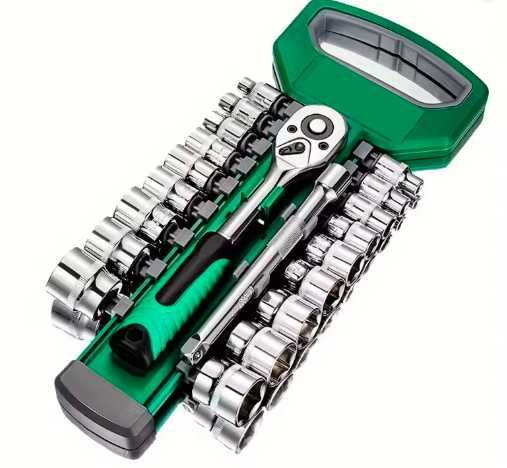 Zestaw kluczy nasadowych CRV 3/8 z grzechotką Galacok