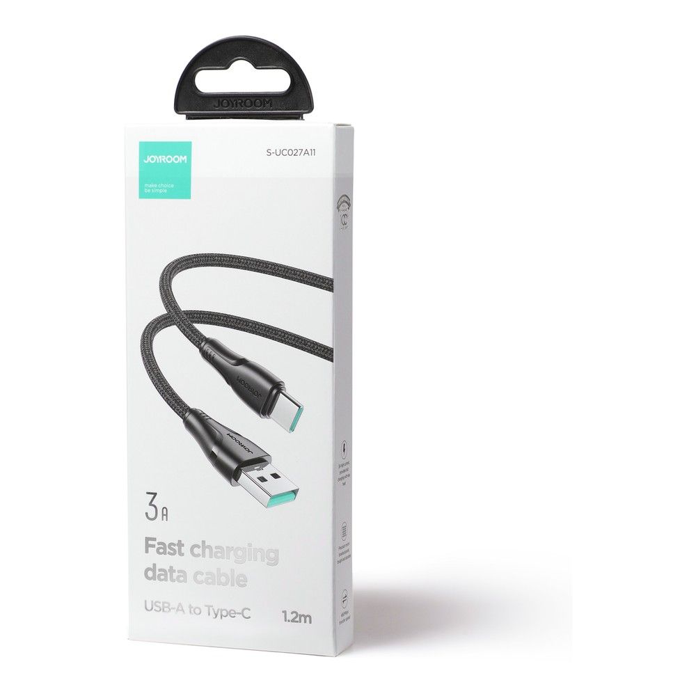 Kabel USB Typ C Joyroom Surpass Series S-UC027A11 3A 1,2m Black