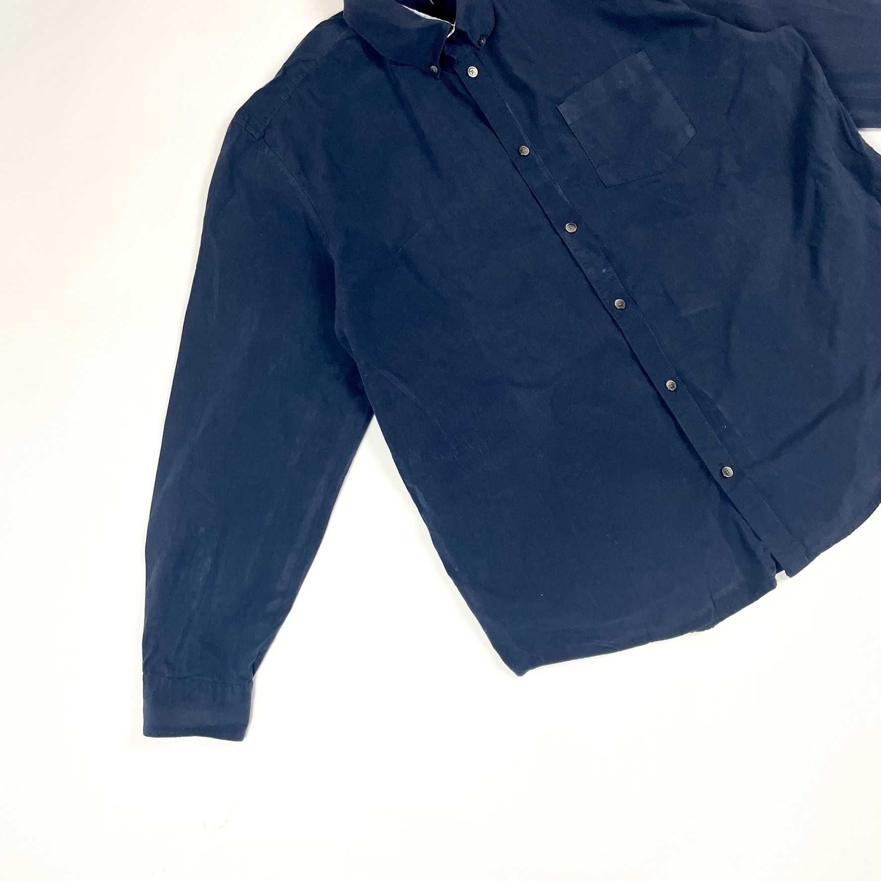 Calvin Klein navy shirt elegancka basic koszula