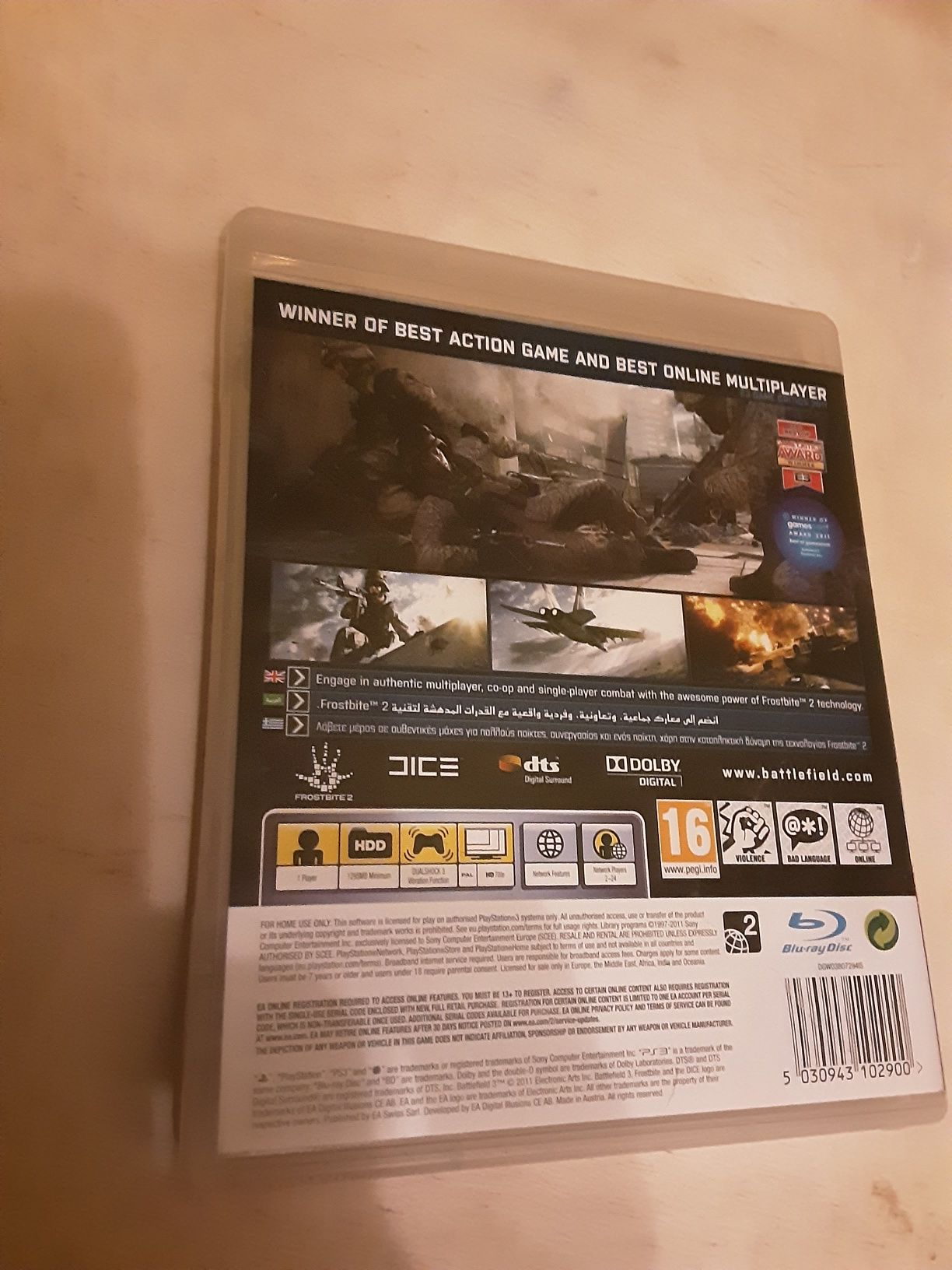 Игровой диск Battlefield 3 Sony PlayStation