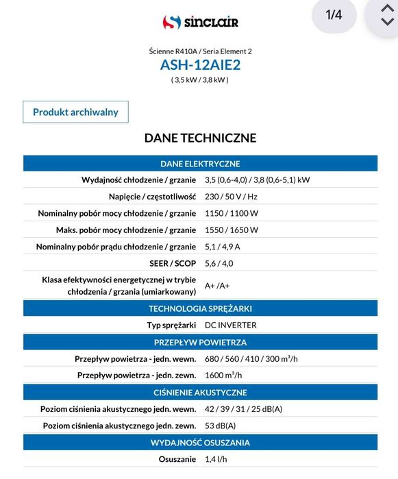 Klimatyzator ścienny - uszkodzony