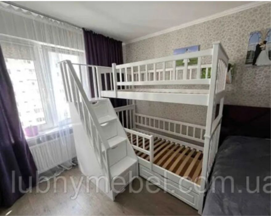 Ліжко даопоаерхове деревʼяне "Балу", кровать двухчрусная