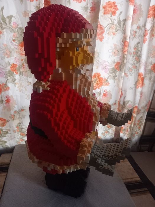 Pai natal feito em peças de lego original