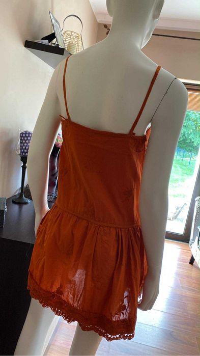 Pomaranczowa sukienka na ramiaczkach L