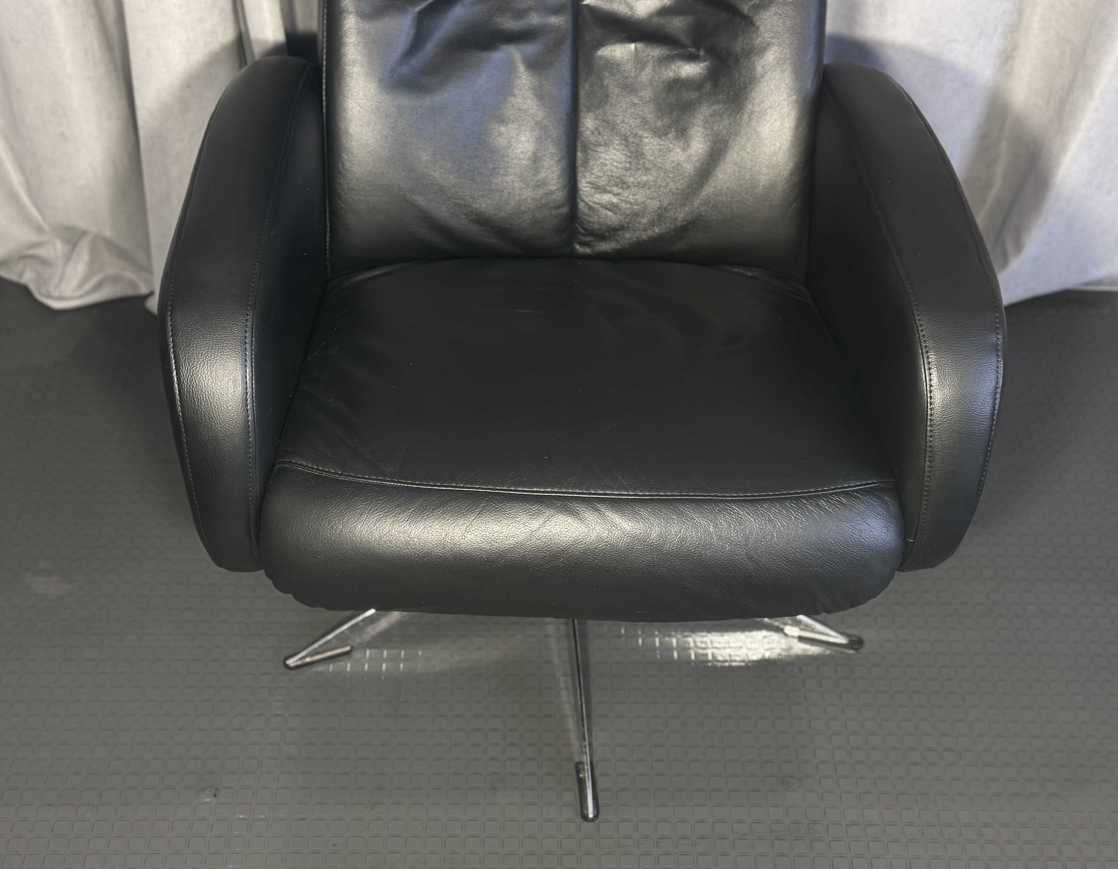 Чорне шкіряне м'яке крісло реклайнер/шкіряні крісла/дивани з Європи