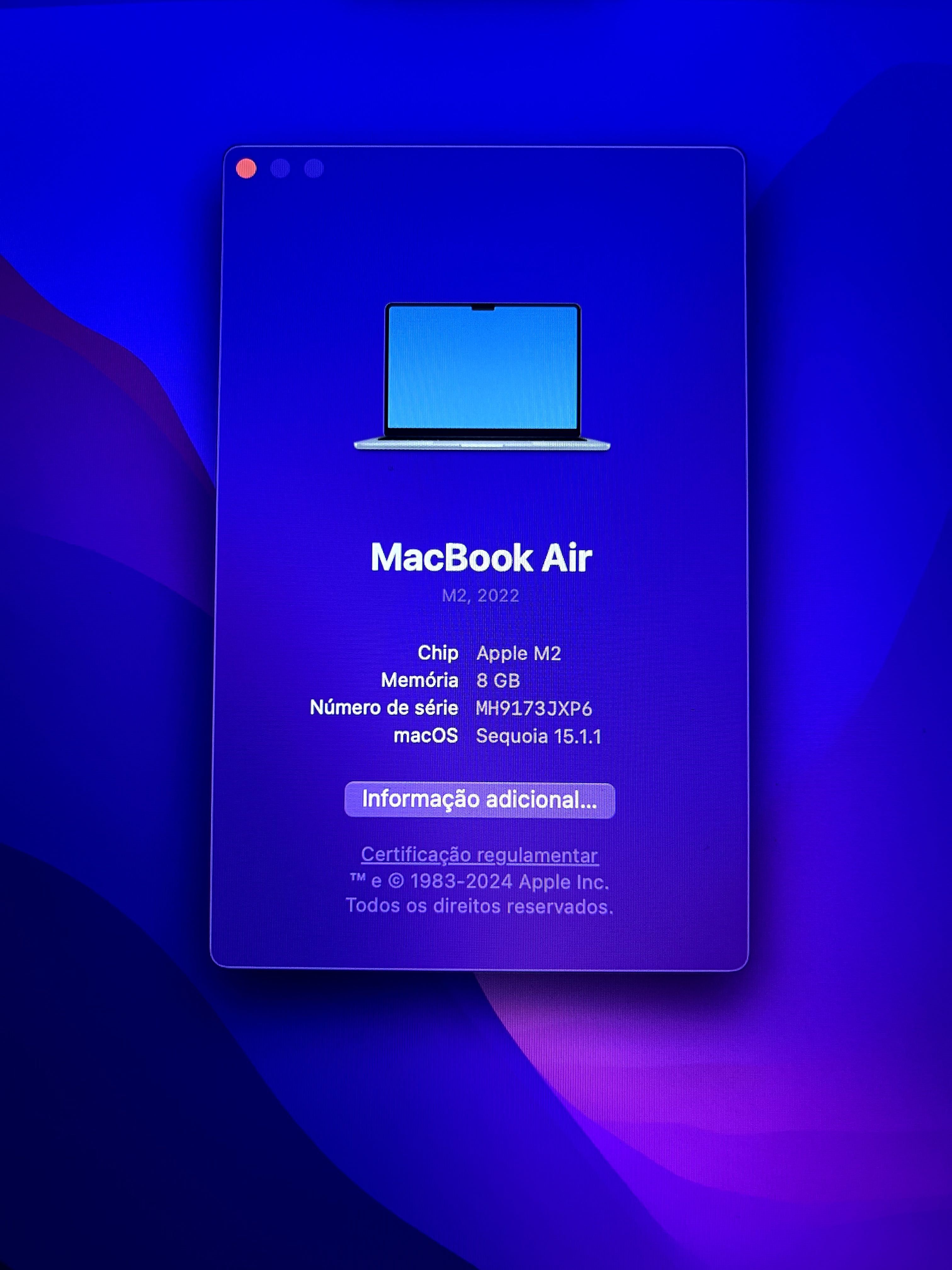 MacBook Air M2 13" (2022) | 8GB RAM | 256GB SSD | Garantia