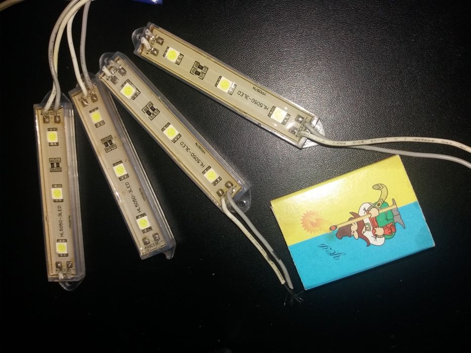 Новий герметичний світлодіодний модуль HL5050-3LED, 12V, IP65.