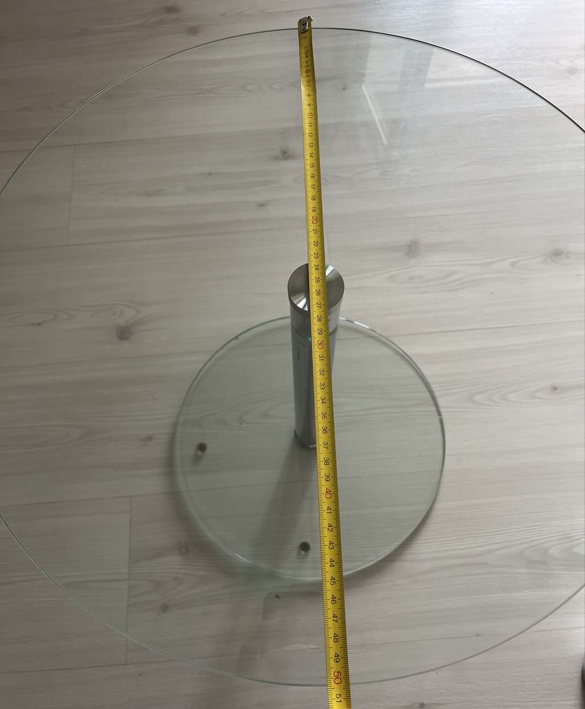 Mesa de apoio em vidro