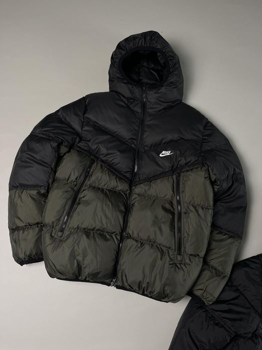 Зимняя Мужская Куртка Nike Storm-Fit (С-ХХЛ) Пуховик найк черный хаки
