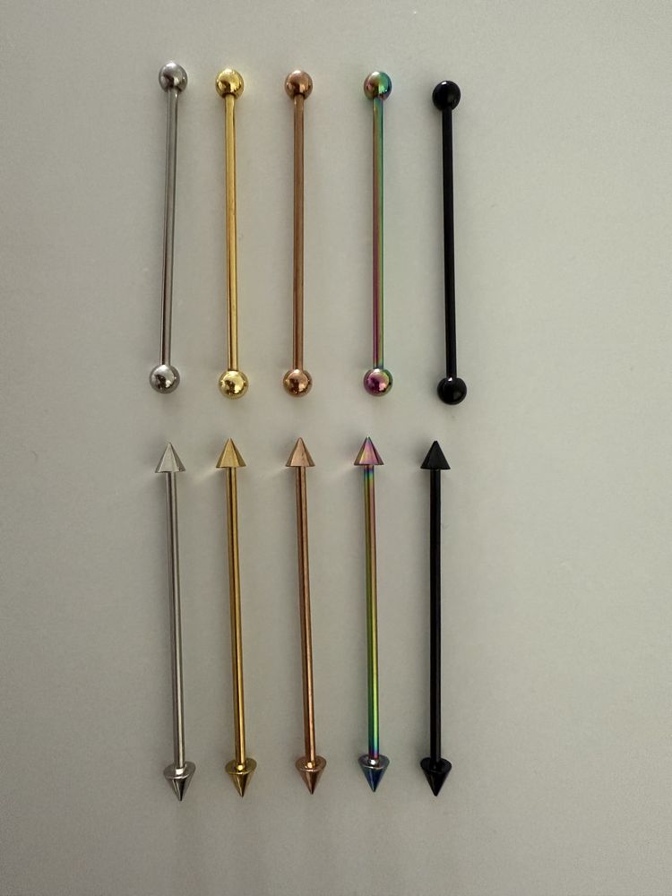 Lote Piercings (vários tamanhos, modelos e cores)