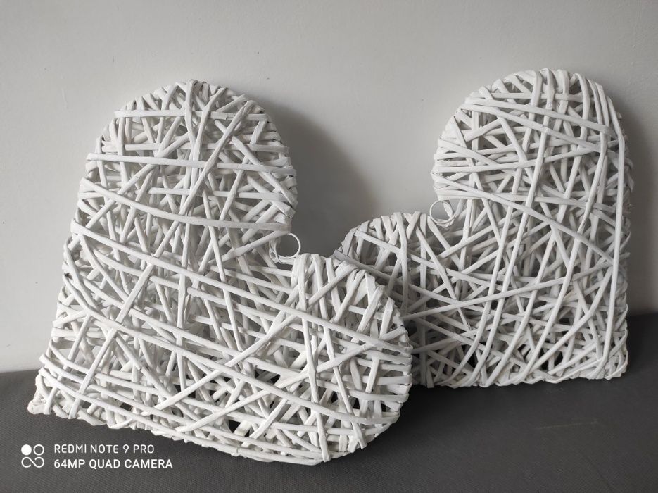 Serce 3D z wikliny papierowej 30cm