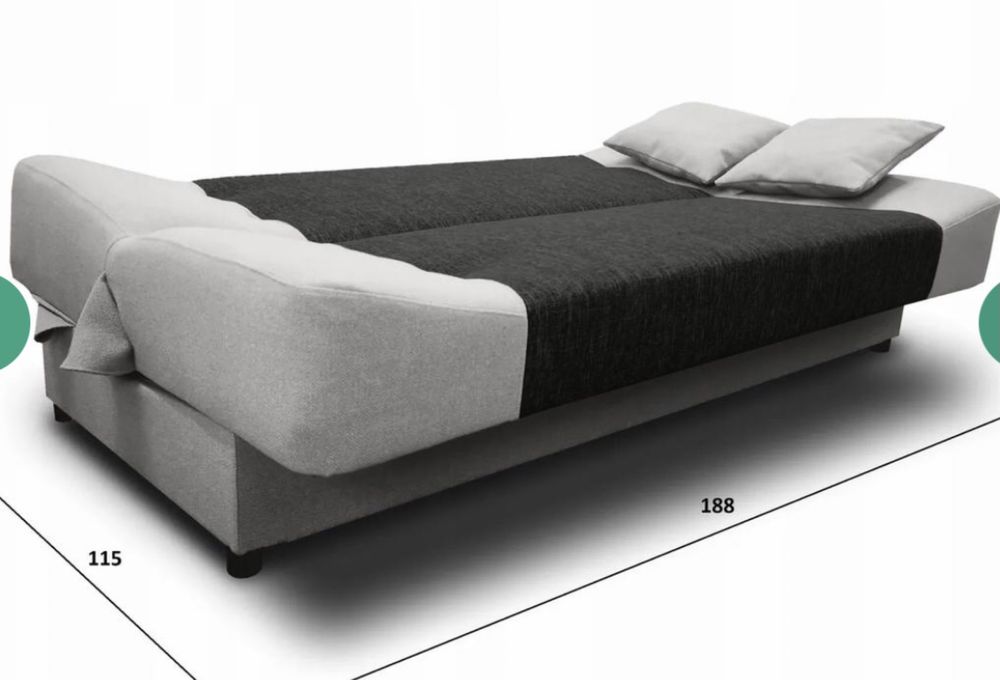 Wersalka Kanapa Sofa Rozkładana z Funkcją Spania Duo