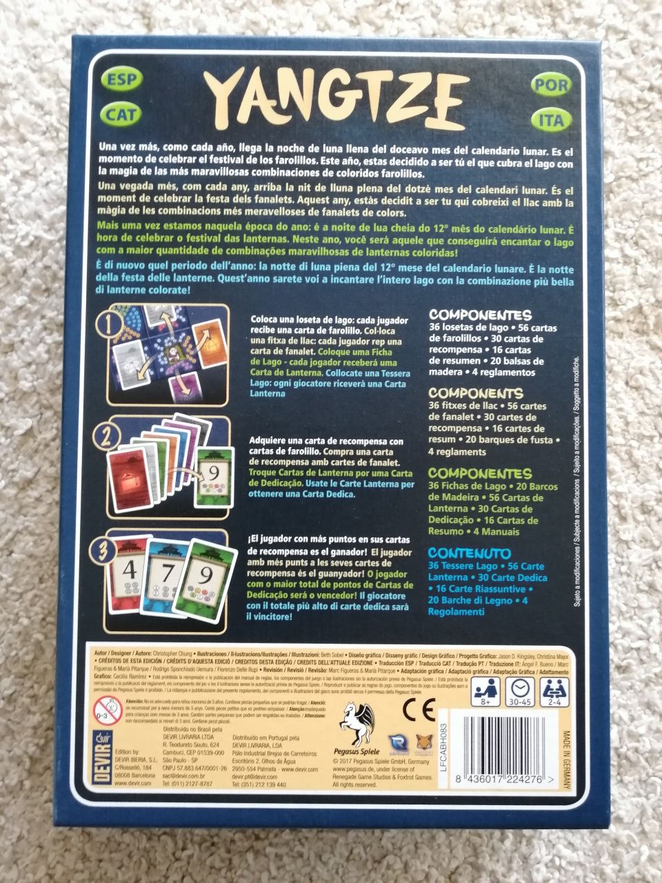 Jogo tabuleiro YANGTZE
