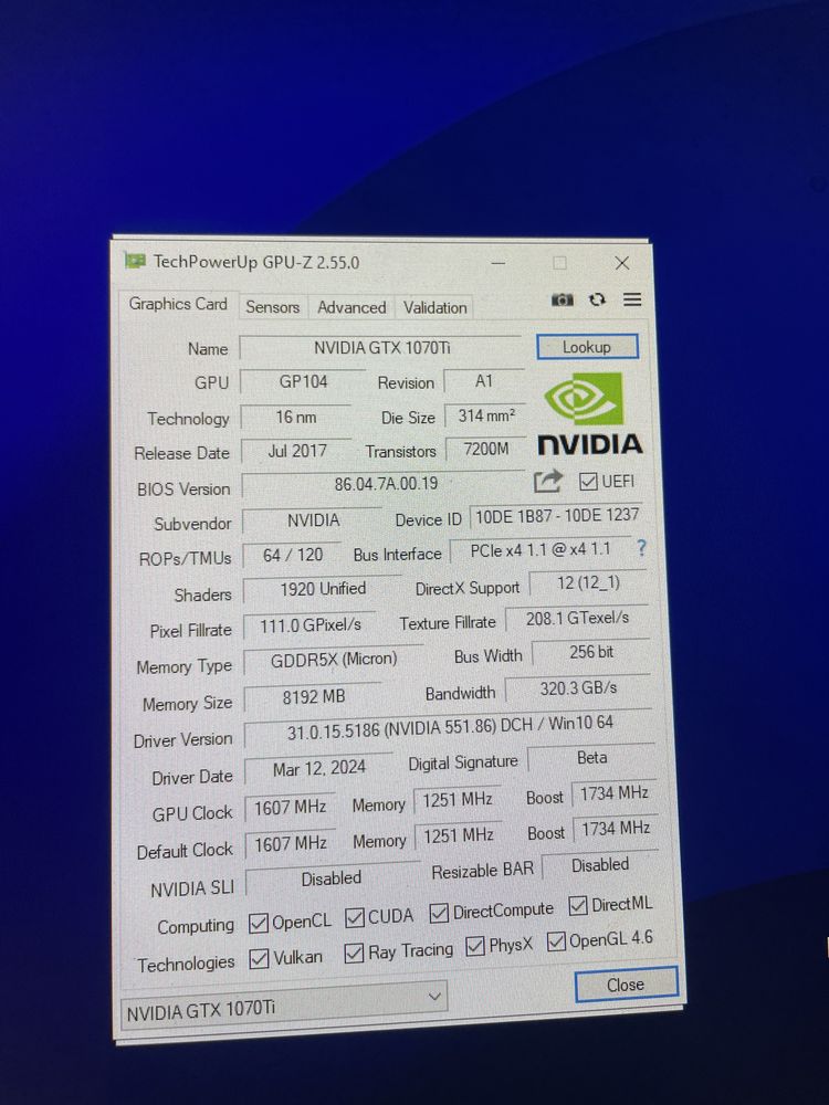 Игровой пк /GTX 1070 (p104) /core i5 /RaM16 /SSD240