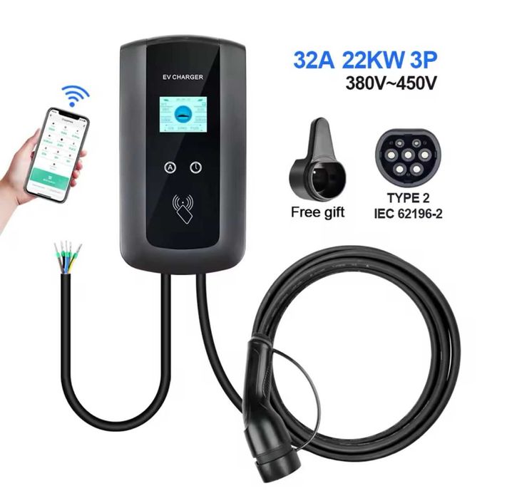 Wallbox Carregador 22 kw - 32 A - TRIFASICA - elétricos ou híbridos