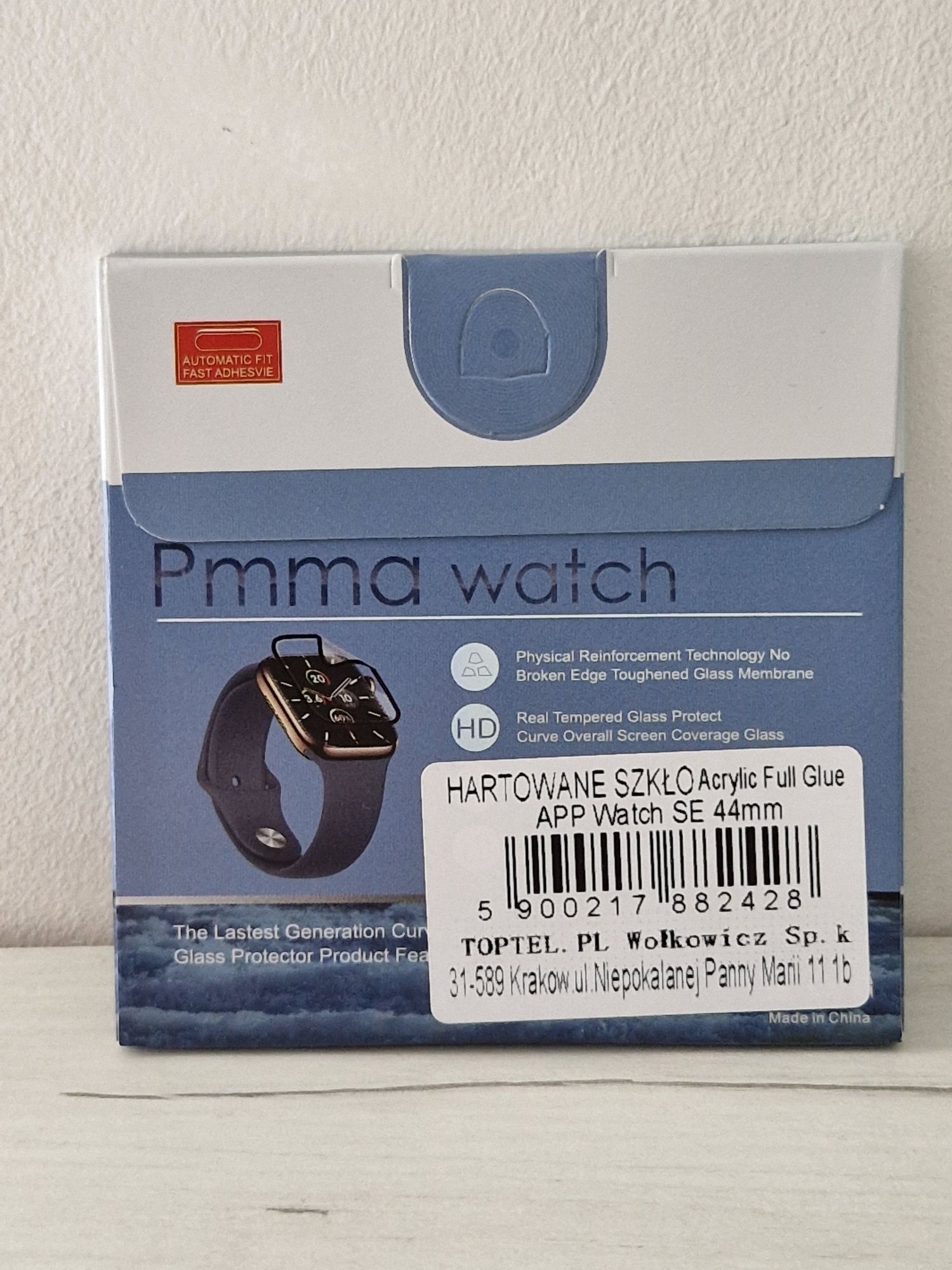 Hartowane szkło Acrylic Full Glue do Apple Watch SE 44mm