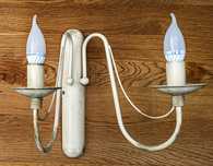 Kinkiet ścienny retro – 2-ramienny boho, vintage, shabby chic