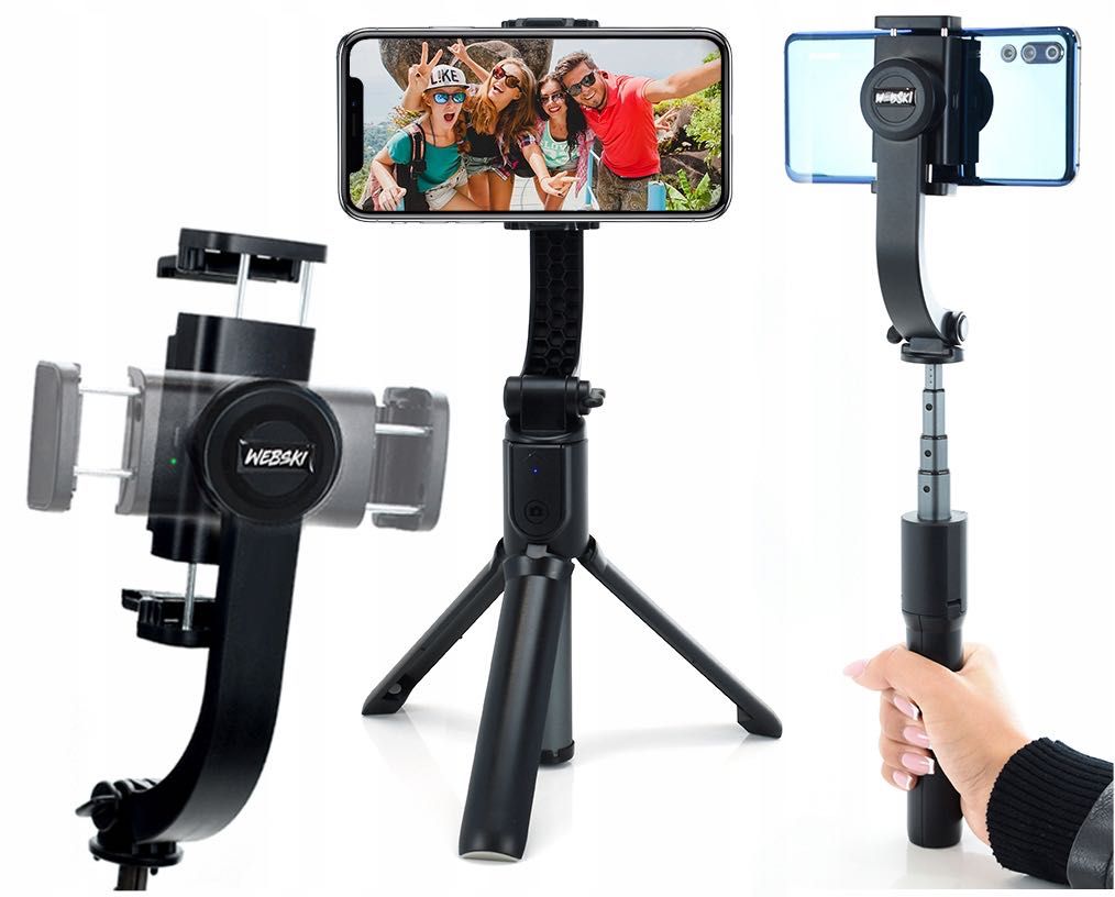 Webski SELFIE-STICK tripod kij z GIMBALEM