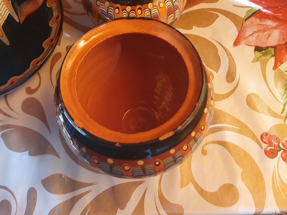 Serwis kawowy Zastawa porcelana bułgarska zestaw kamionkowy glina PRL